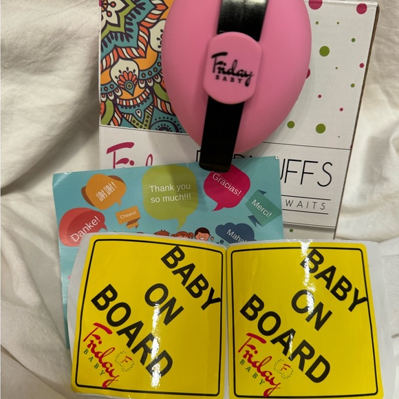 Friday Baby Infant Ear Muffs Pink with adjustable strap. New in Box. - Picture 7 of 7